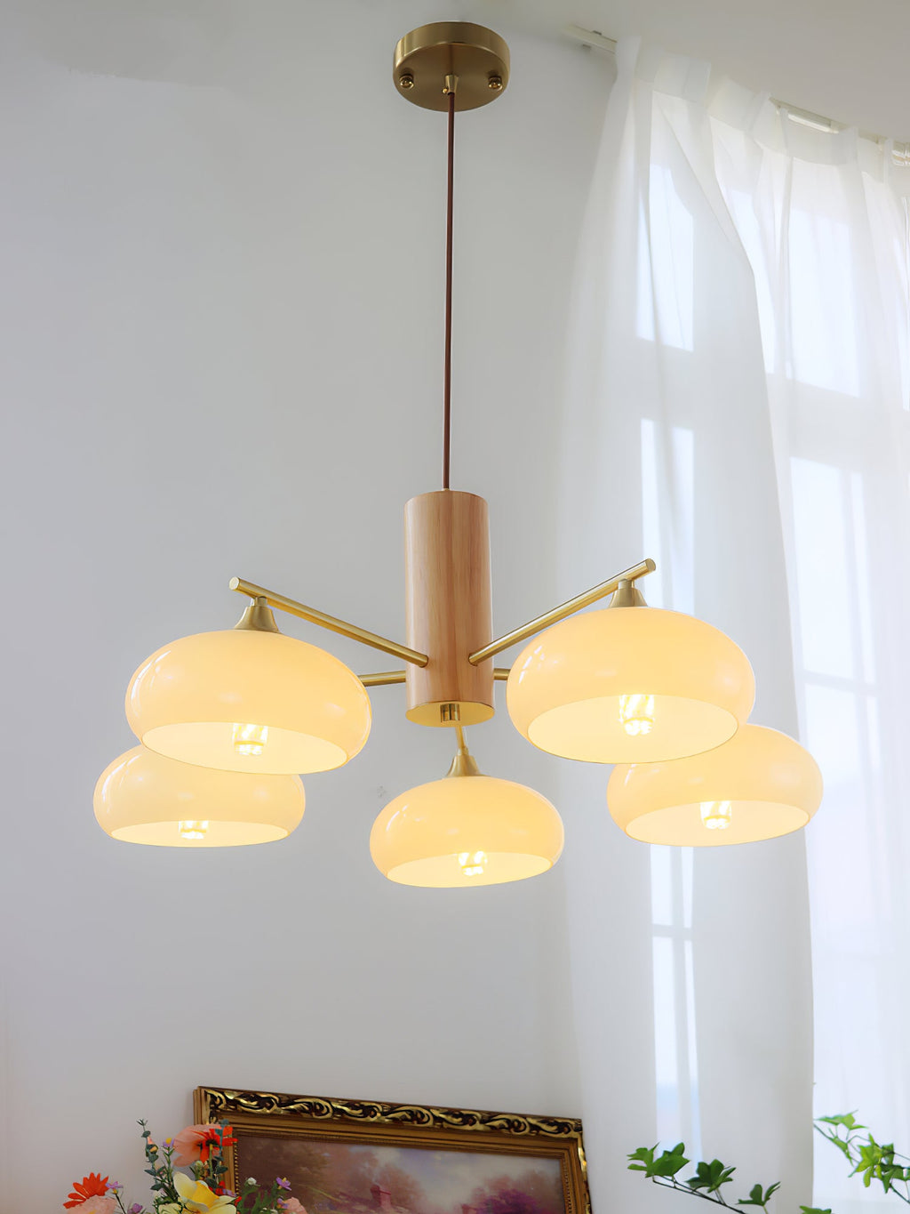 Lampadario Ellittico Nova in Persimone