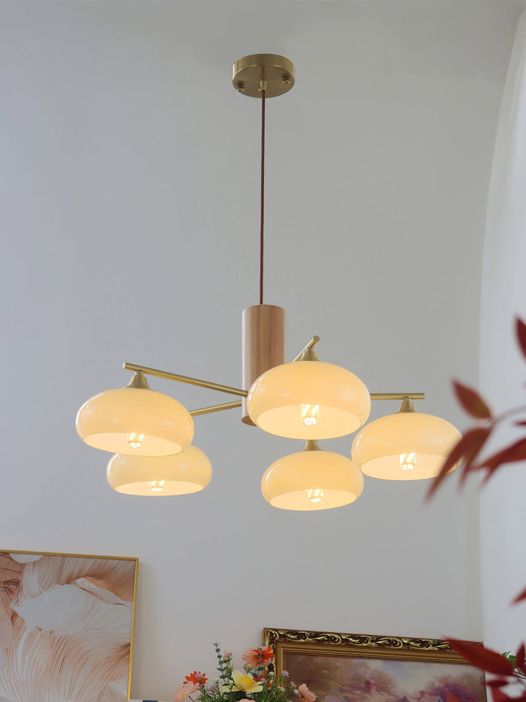 Lampadario Ellittico Nova in Persimone