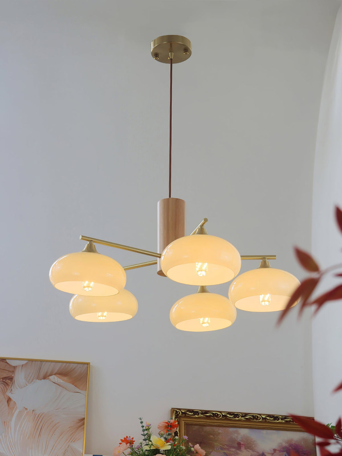 Lampadario Ellittico Nova in Persimone