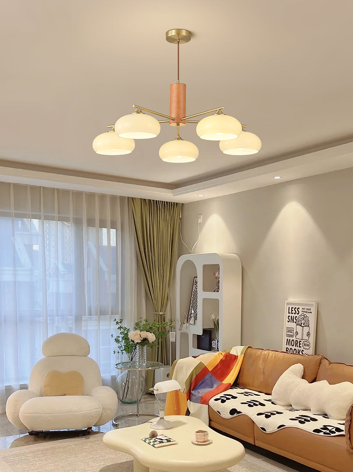 Lampadario Ellittico Nova in Persimone