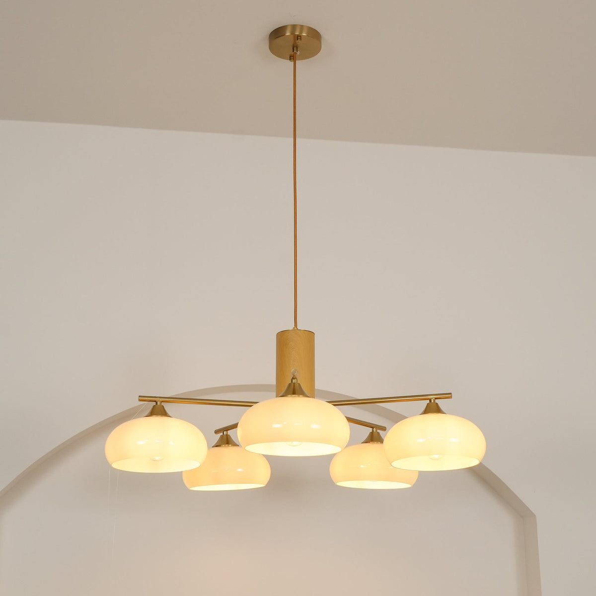 Lampadario Ellittico Nova in Persimone