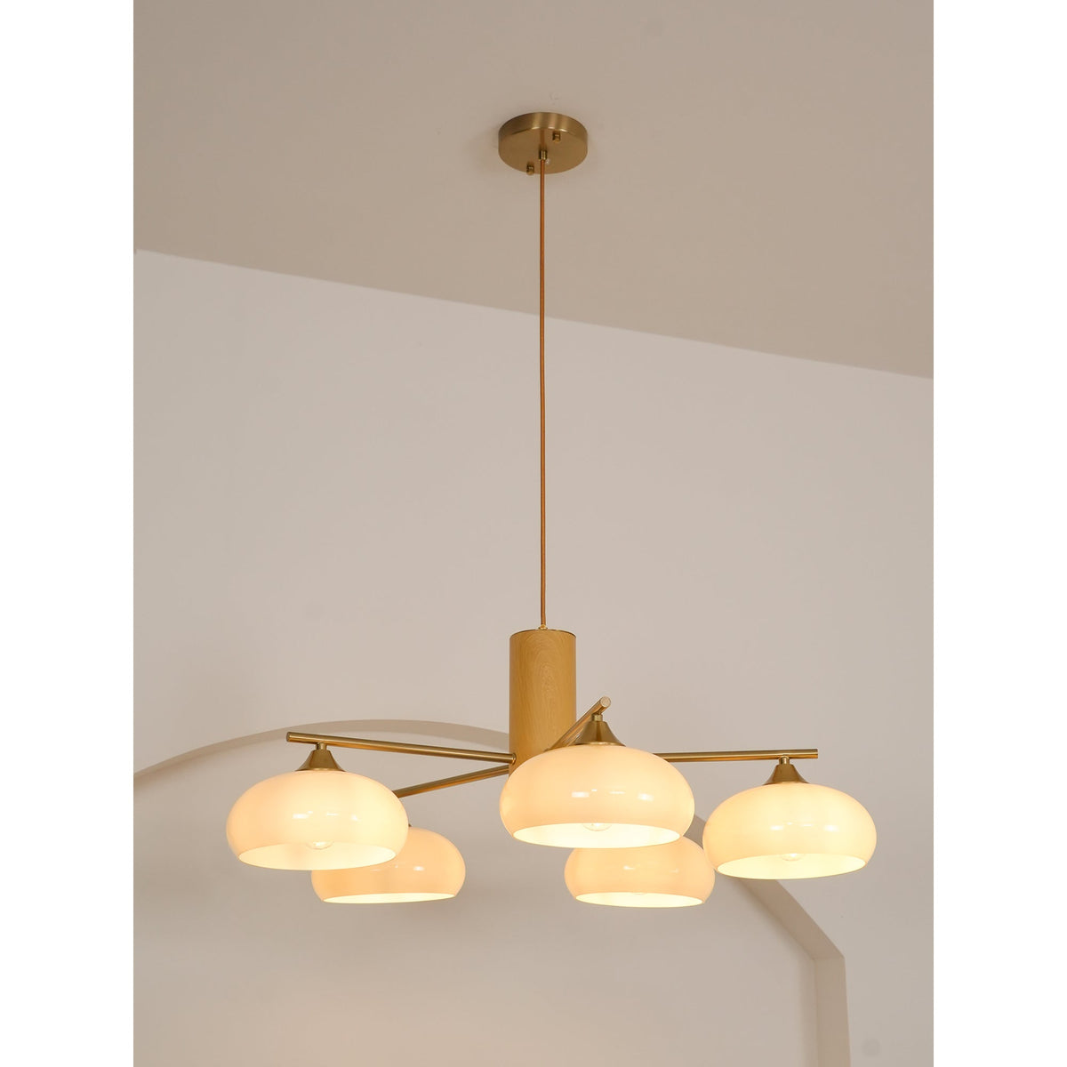 Lampadario Ellittico Nova in Persimone