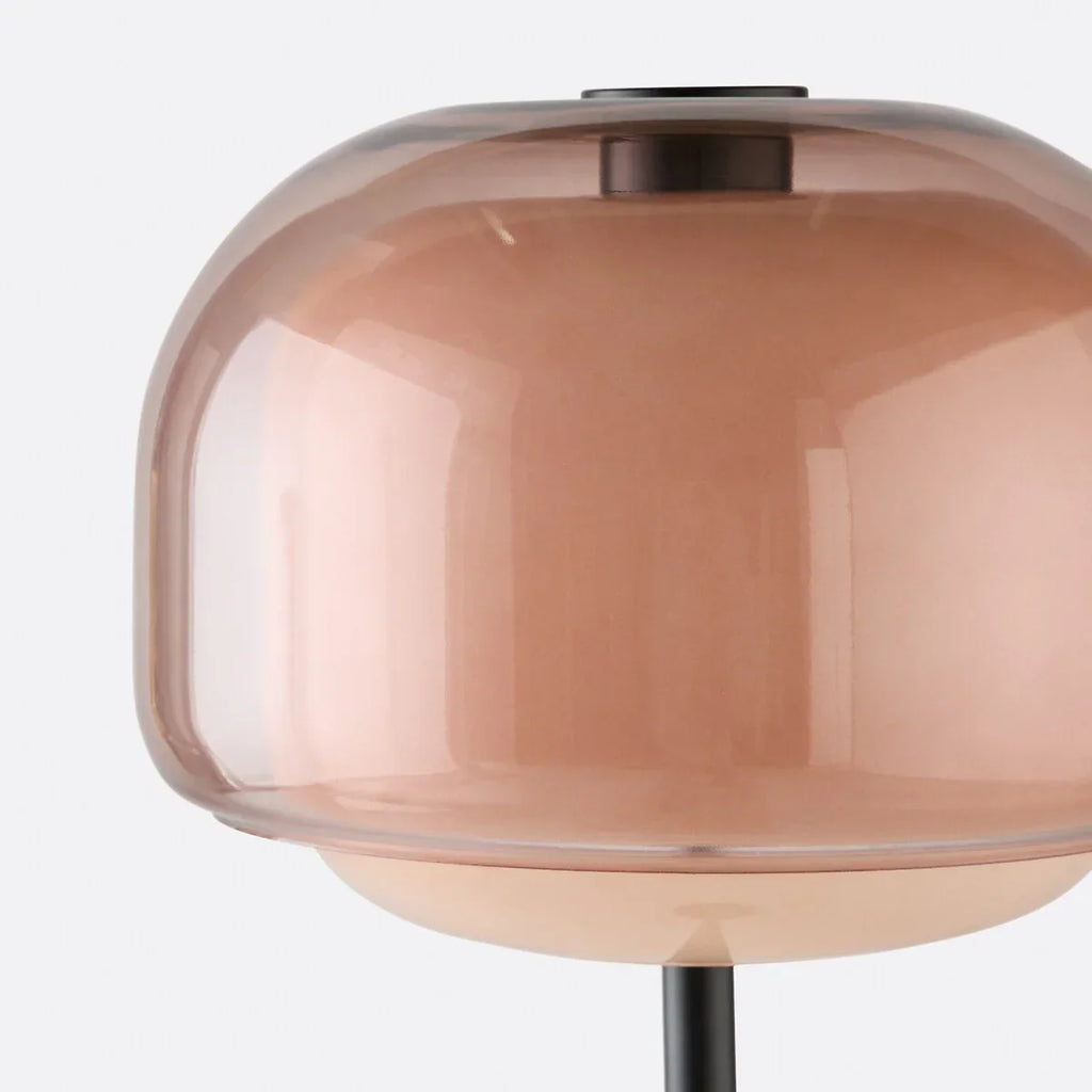 Lampada da Terra in Vetro Moderna – Lampada di Design Elegante con Illuminazione Ambientale