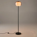 Lampada da Terra in Vetro Moderna – Lampada di Design Elegante con Illuminazione Ambientale