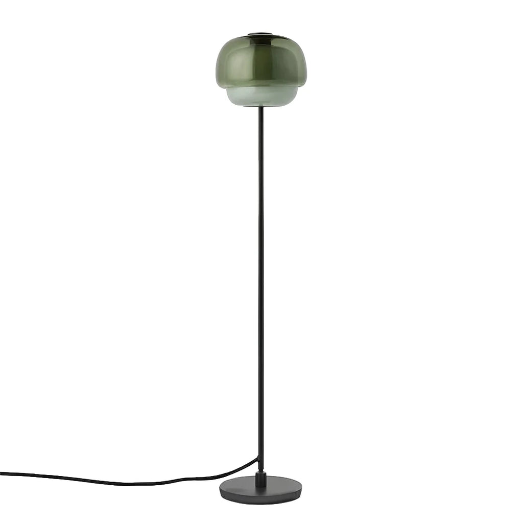 Lampada da Terra in Vetro Moderna – Lampada di Design Elegante con Illuminazione Ambientale