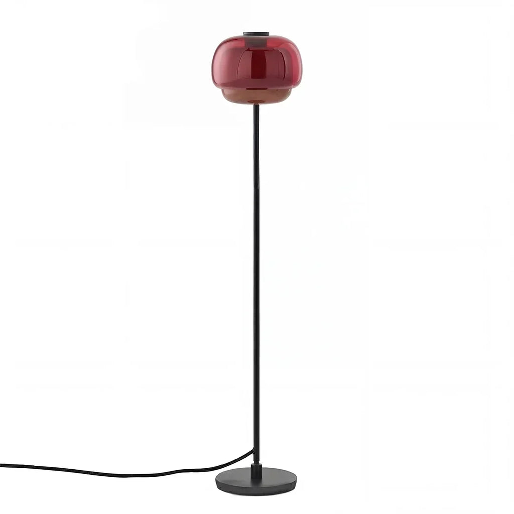 Lampada da Terra in Vetro Moderna – Lampada di Design Elegante con Illuminazione Ambientale