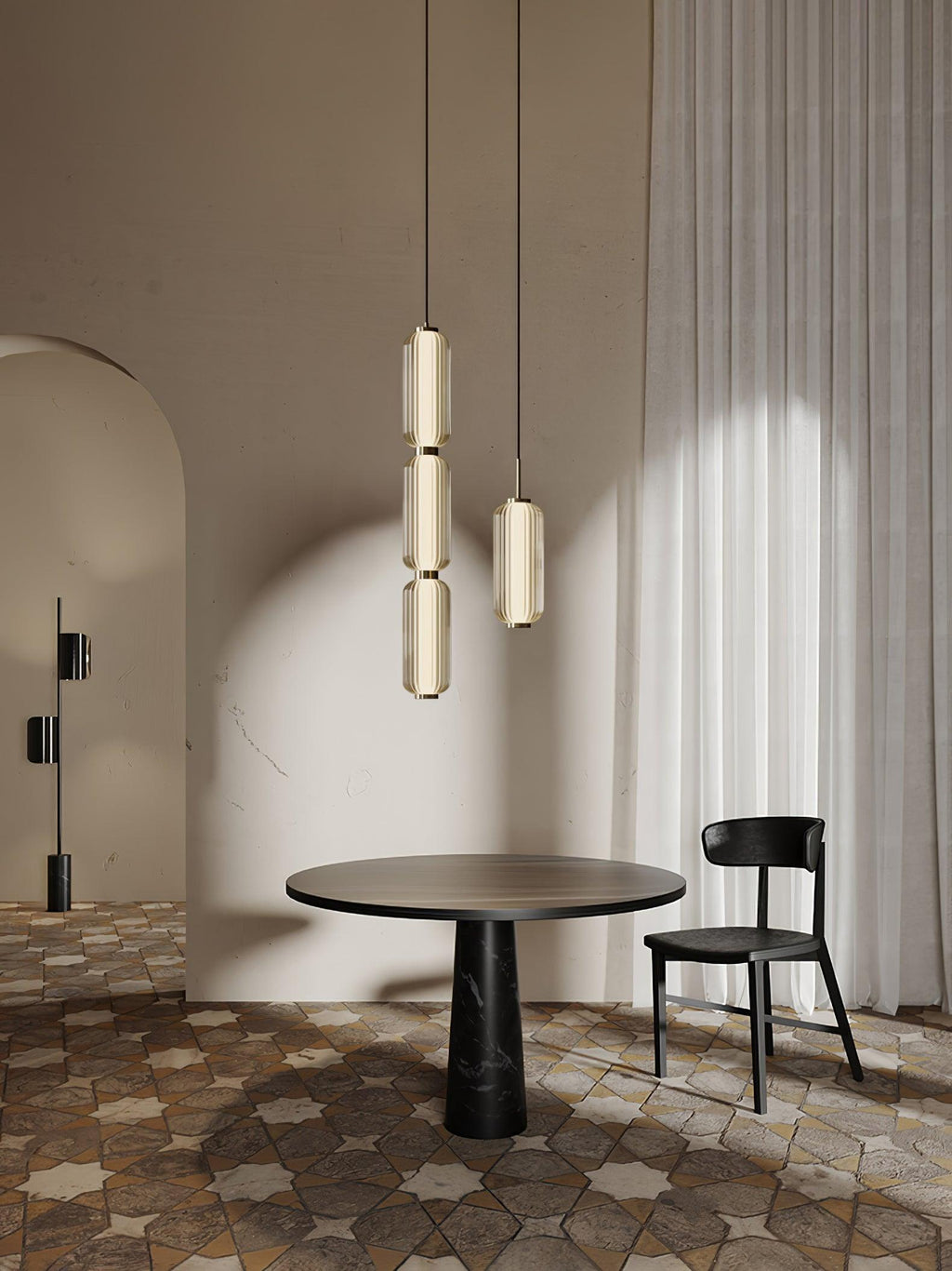 Cylindra Moderno Vetro Lampada a Sospensione