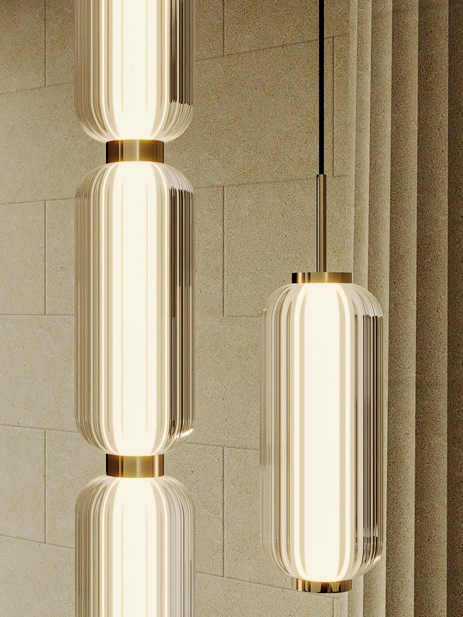 Cylindra Moderno Vetro Lampada a Sospensione
