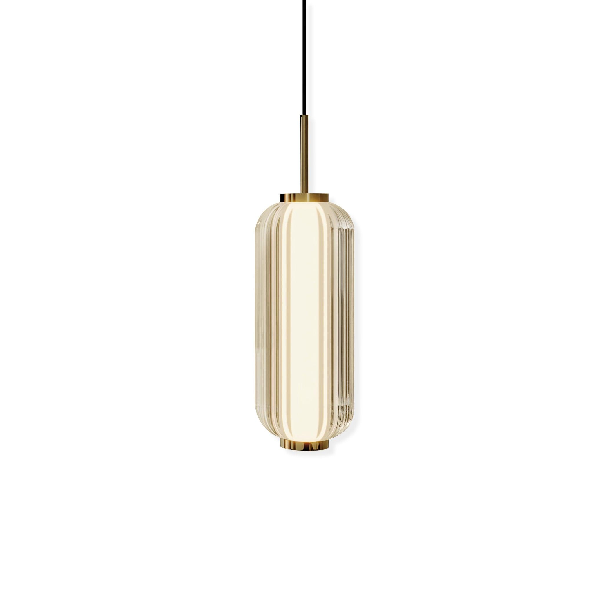 Cylindra Moderno Vetro Lampada a Sospensione