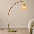 Lampada da Terra in Vetro Moderna – Illuminazione Elegante con Paralume in Vetro