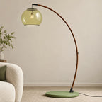 Lampada da Terra in Vetro Moderna – Illuminazione Elegante con Paralume in Vetro