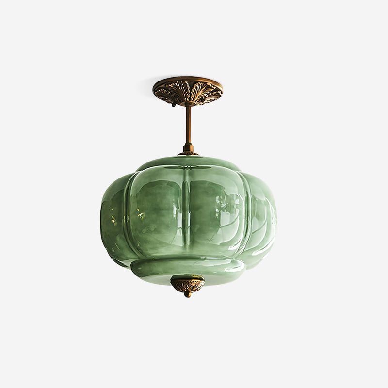 Eldio Luce a Soffitto Semifluida in Vetro Verde