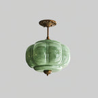 Eldio Luce a Soffitto Semifluida in Vetro Verde