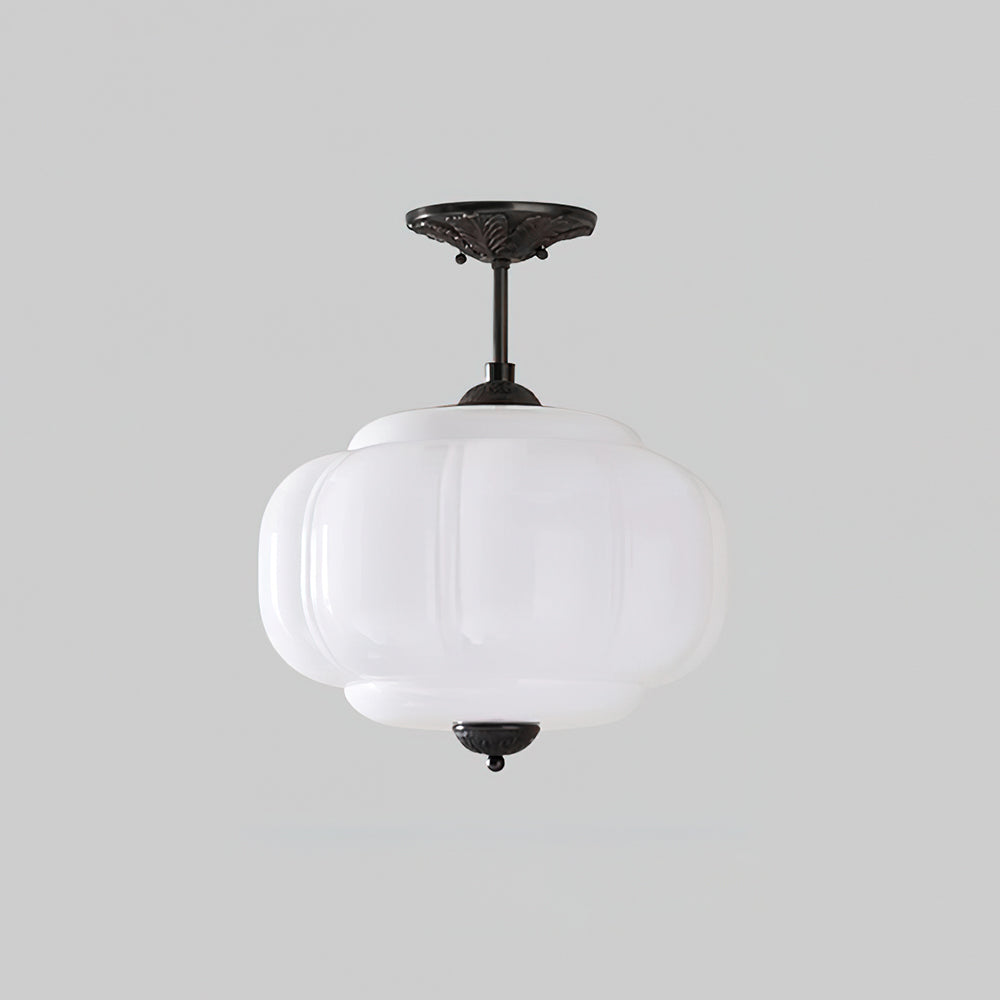 Eldio Luce a Soffitto Semifluida in Vetro Verde