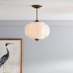 Eldio Luce a Soffitto Semifluida in Vetro Verde