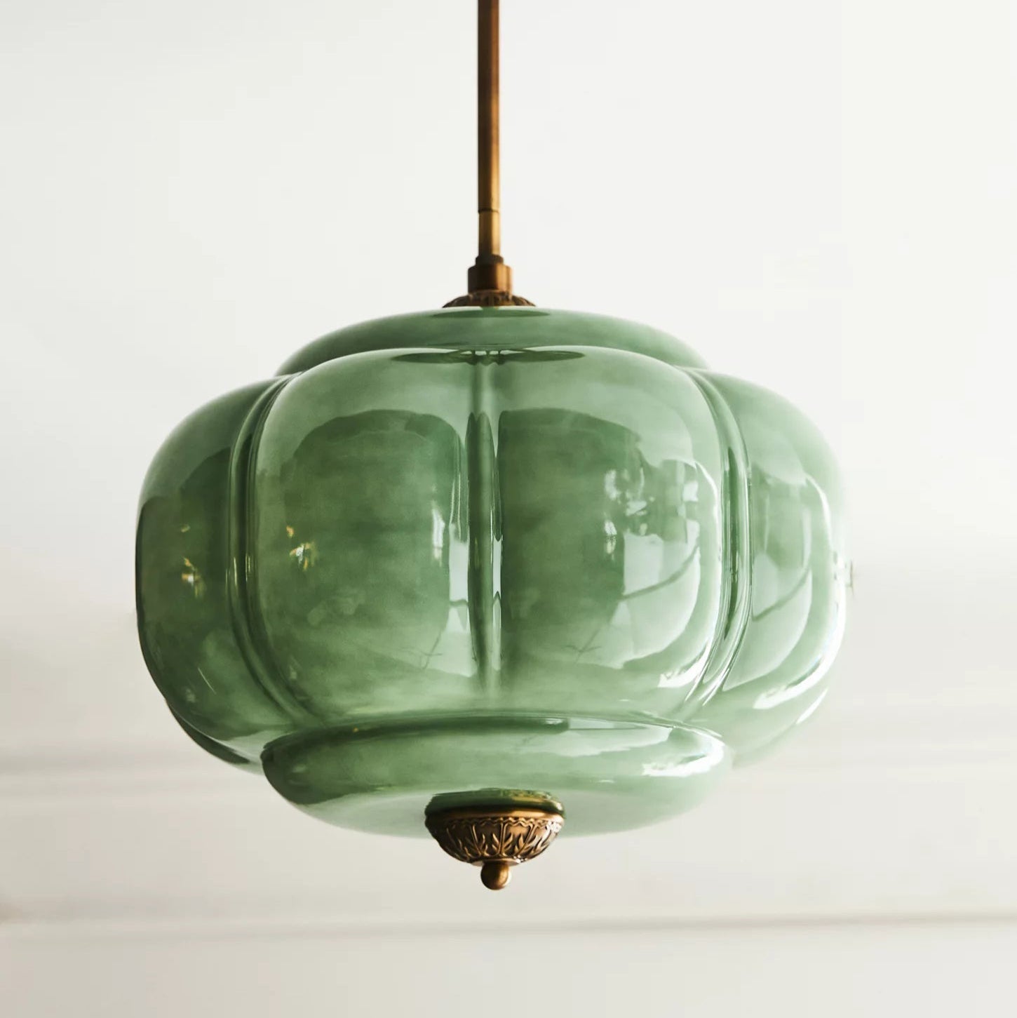 Eldio Luce a Soffitto Semifluida in Vetro Verde