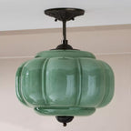 Eldio Luce a Soffitto Semifluida in Vetro Verde
