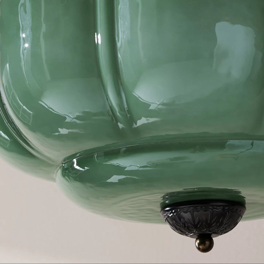 Eldio Luce a Soffitto Semifluida in Vetro Verde