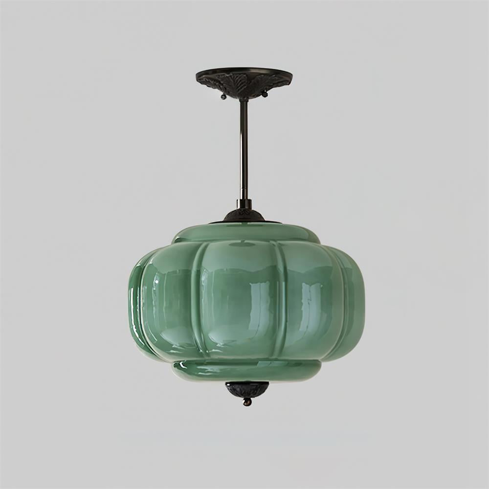Eldio Luce a Soffitto Semifluida in Vetro Verde