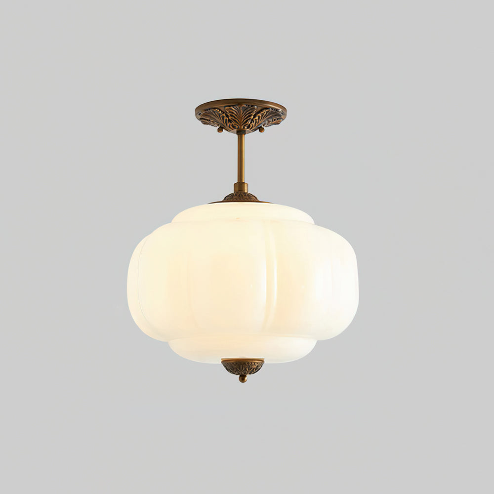 Eldio Luce a Soffitto Semifluida in Vetro Verde