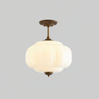 Eldio Luce a Soffitto Semifluida in Vetro Verde