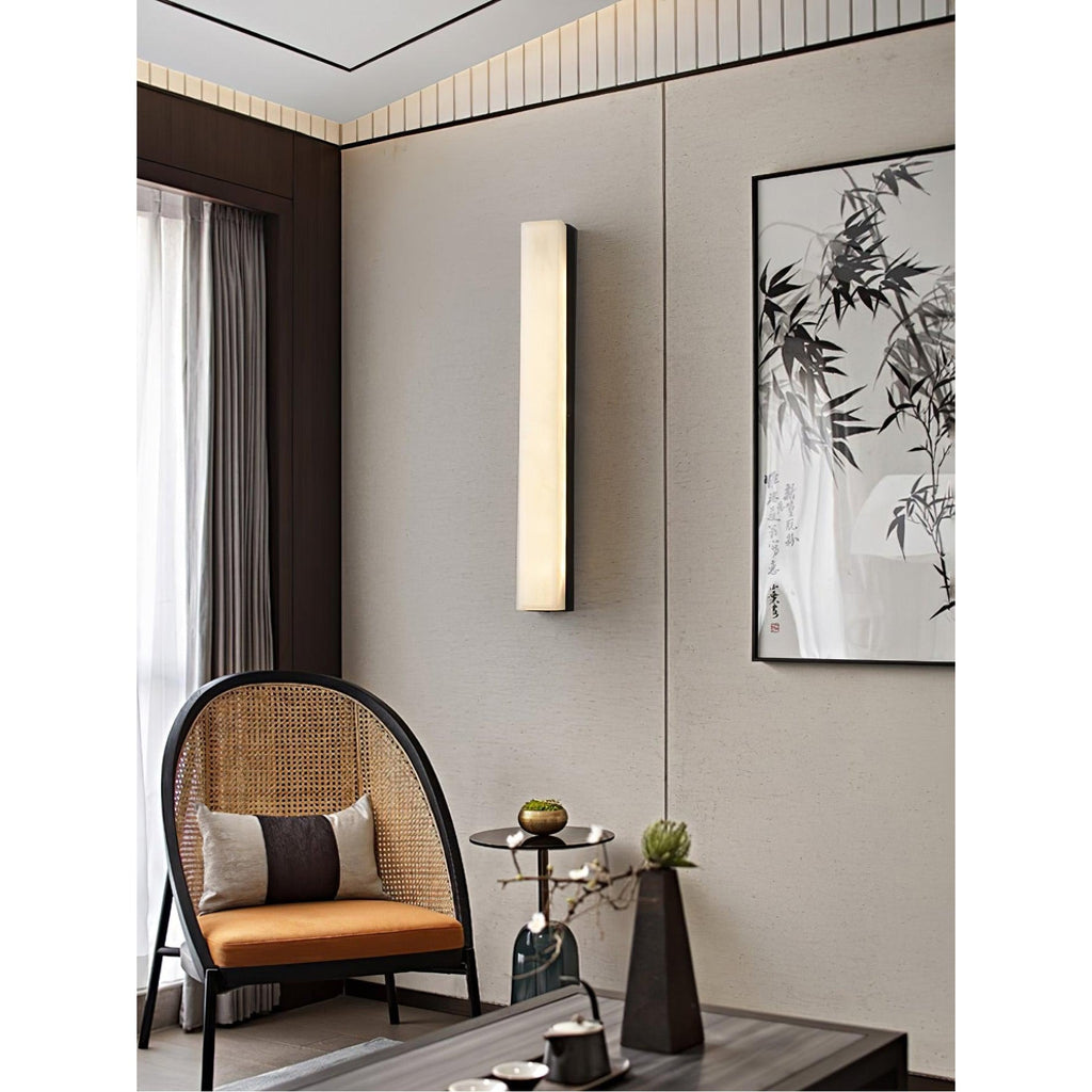 Lampada da Parete in Ottone e Alabastro