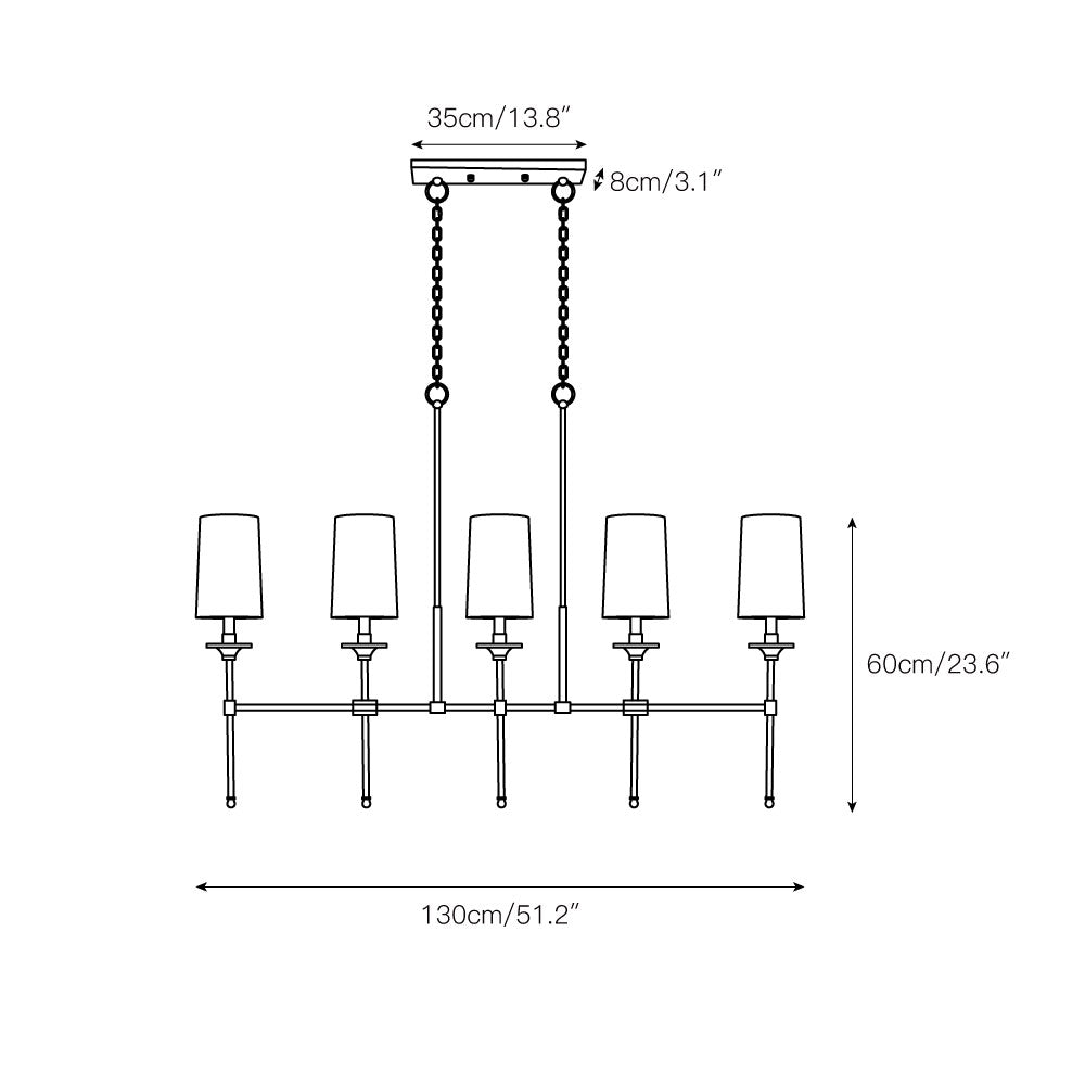 Candelabro Lineare Emily