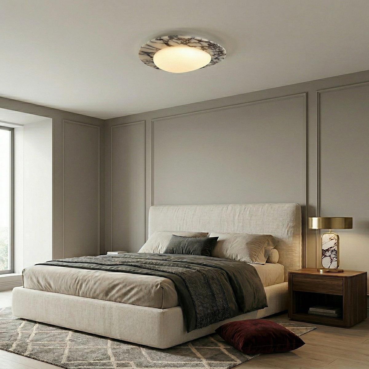 Lampada da soffitto Emma in marmo