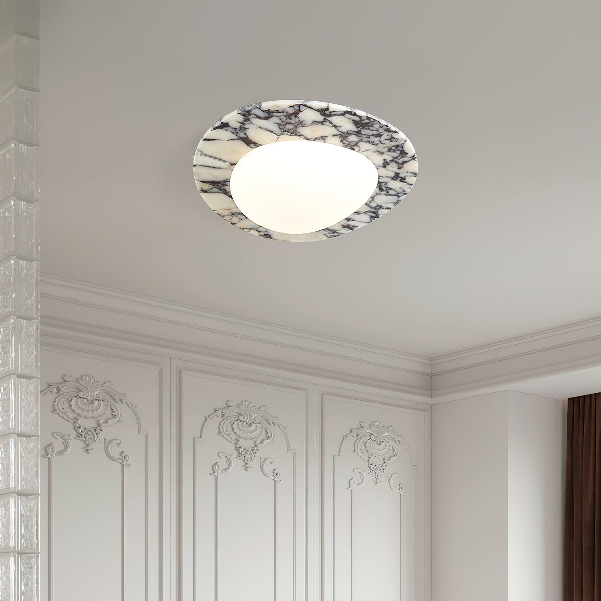 Lampada da soffitto Emma in marmo