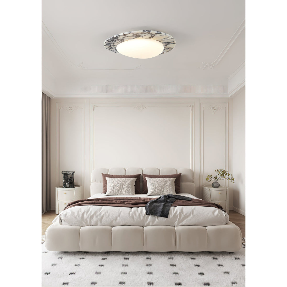 Lampada da soffitto Emma in marmo