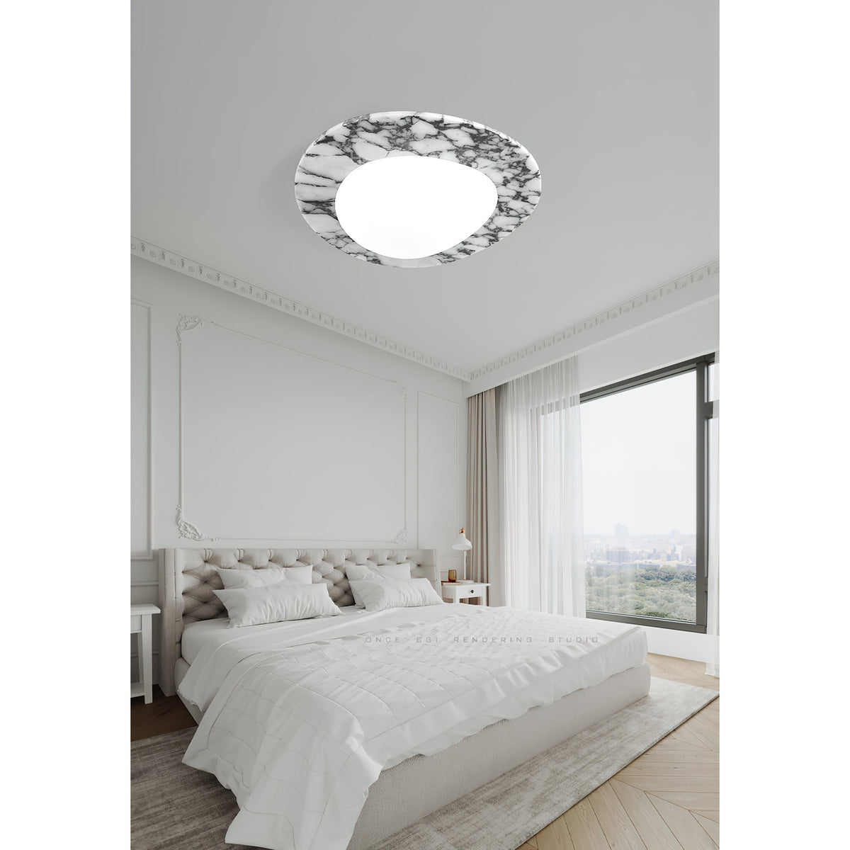 Lampada da soffitto Emma in marmo