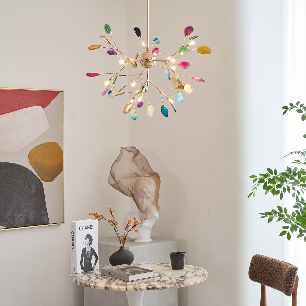 Lampadario in Agata Flake