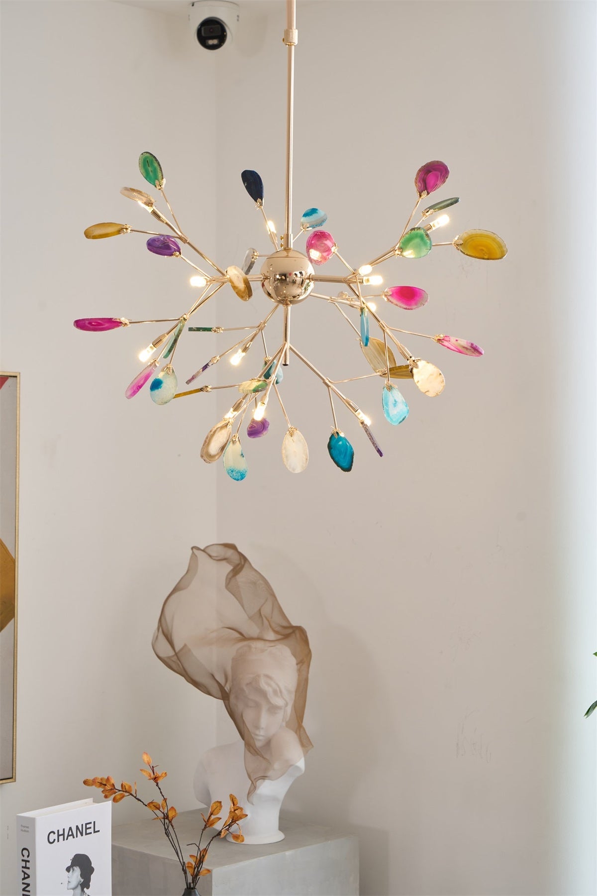 Lampadario in Agata Flake