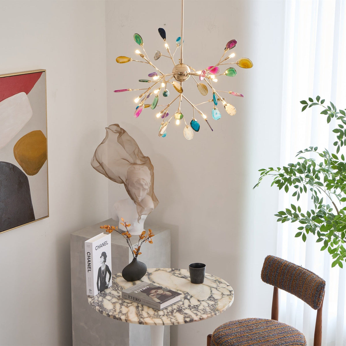 Lampadario in Agata Flake