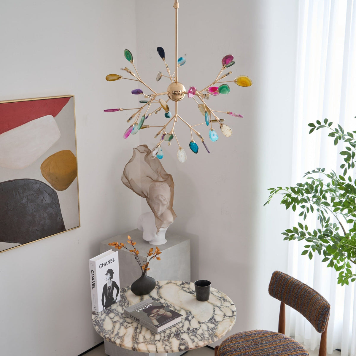 Lampadario in Agata Flake