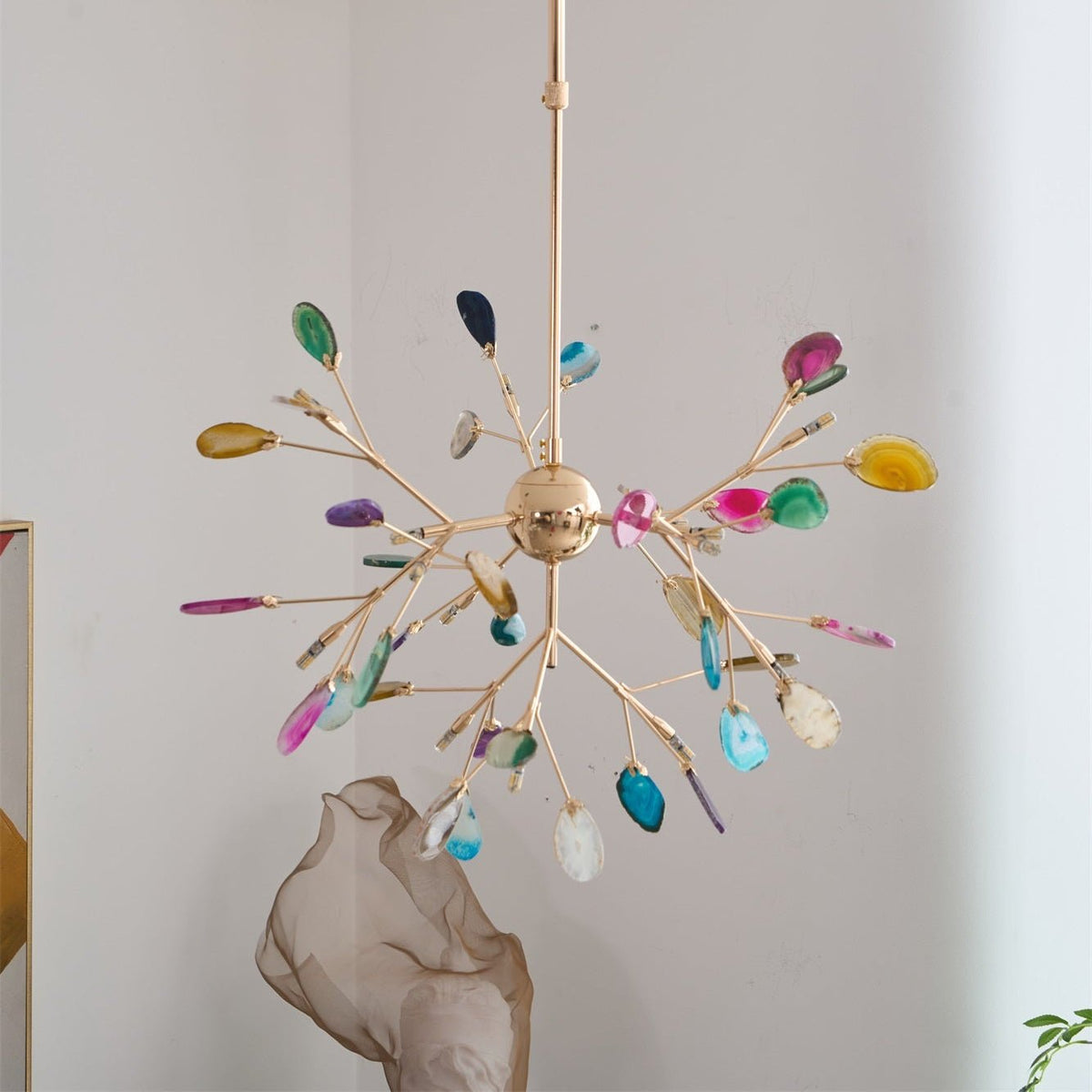 Lampadario in Agata Flake