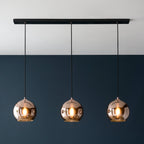 Lampadario a barra Endon Boli 3lt in vetro specchiato rame