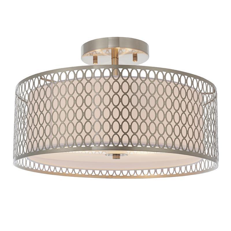 Cordero 3 Luci Nickel Flush Soffitto Lampada