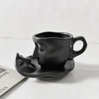 EternalLove™ - Set di Tazze da Caffè e Piattini in Ceramica con Bacio