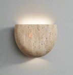 Applique in Pietra Wabi Sabi con Illuminazione Ambientale Soffusa