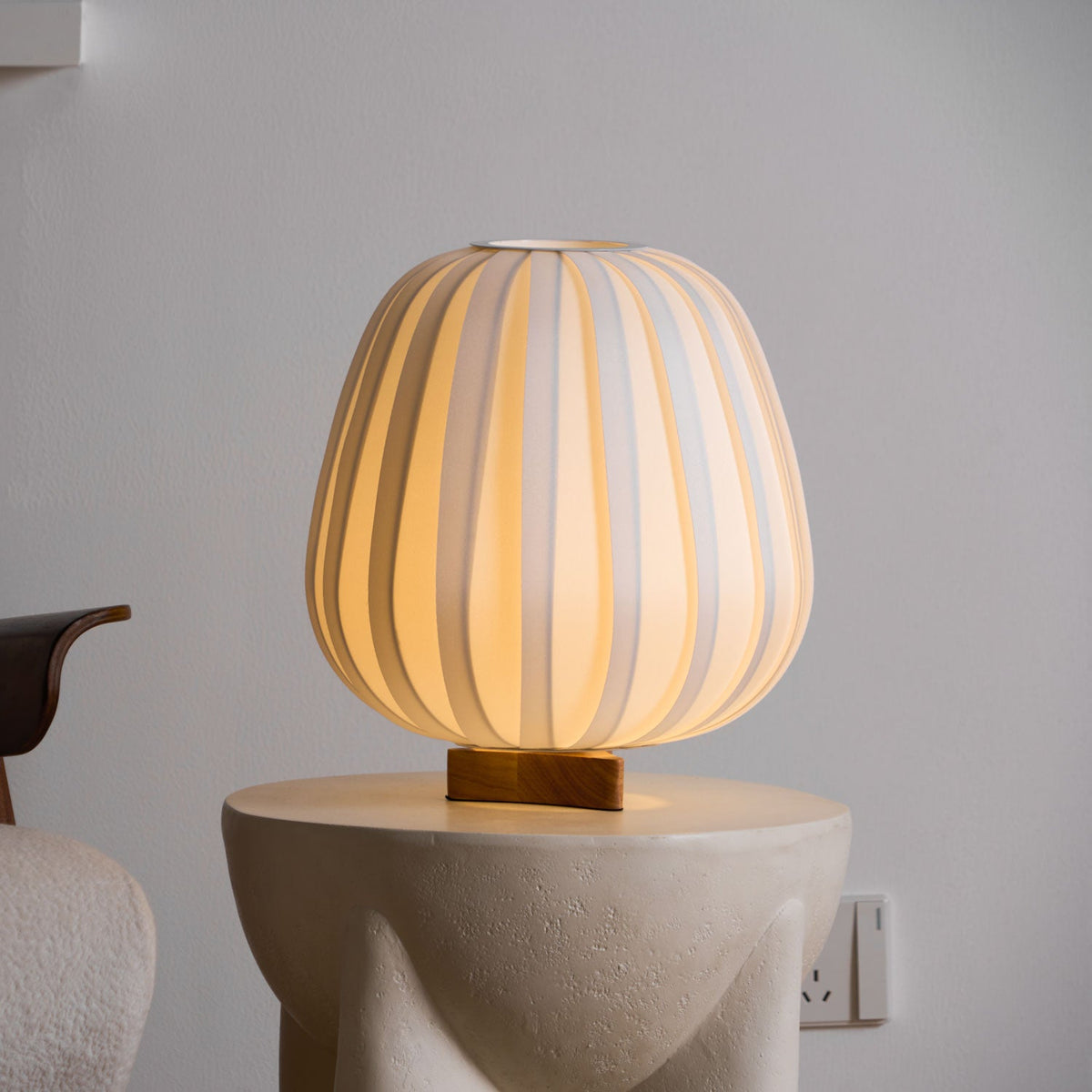 Lampada da Tavolo Minimalista in Tessuto