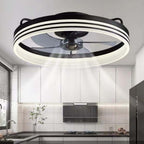 Ventilatore da soffitto rotondo con luce a LED e tre pale
