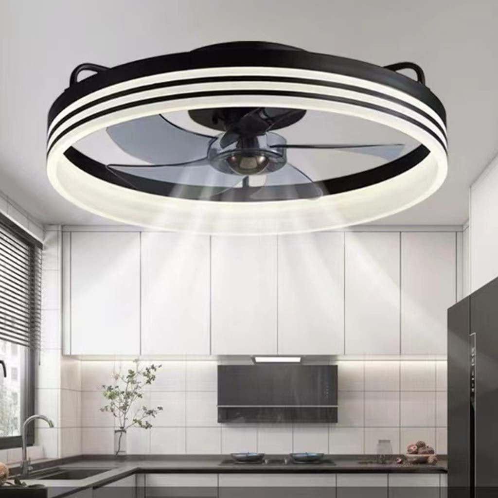 Ventilatore da soffitto rotondo con luce a LED e tre pale