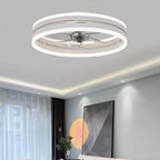 Ventilatore da soffitto rotondo con luce a LED e tre pale