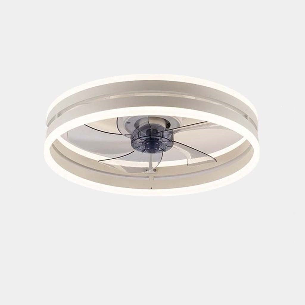 Ventilatore da soffitto rotondo con luce a LED e tre pale