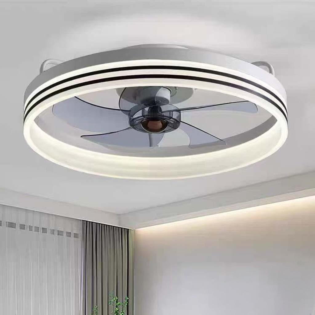 Ventilatore da soffitto rotondo con luce a LED e tre pale