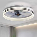 Ventilatore da soffitto rotondo con luce a LED e tre pale