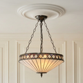 Fargo Media Lampada a Soffitto Tiffany Invertita (regolabile)
