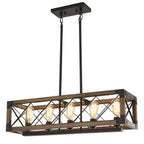 Lampadario in Legno Moderno Aurora