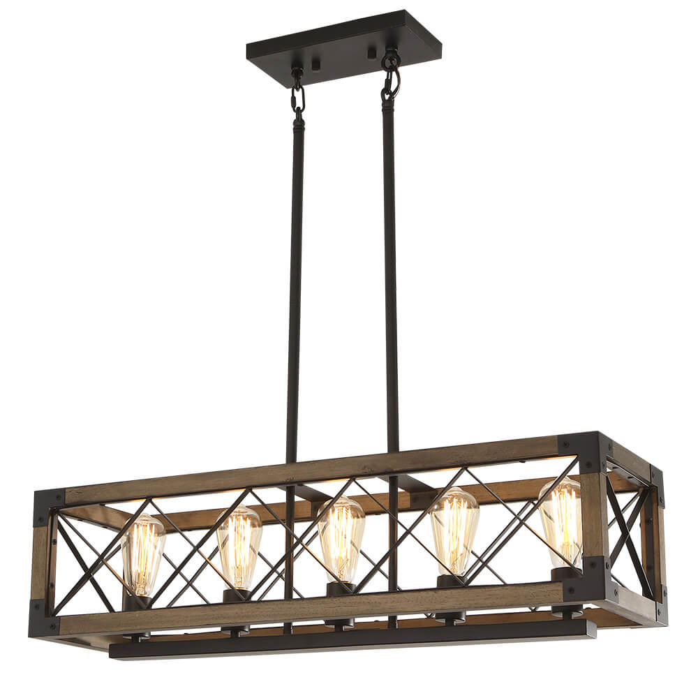 Lampadario in Legno Moderno Aurora